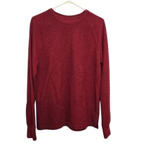 Good Fellow Mens Medium Red PolyCotton Long Sleeve Crew Neck Sweatshirt